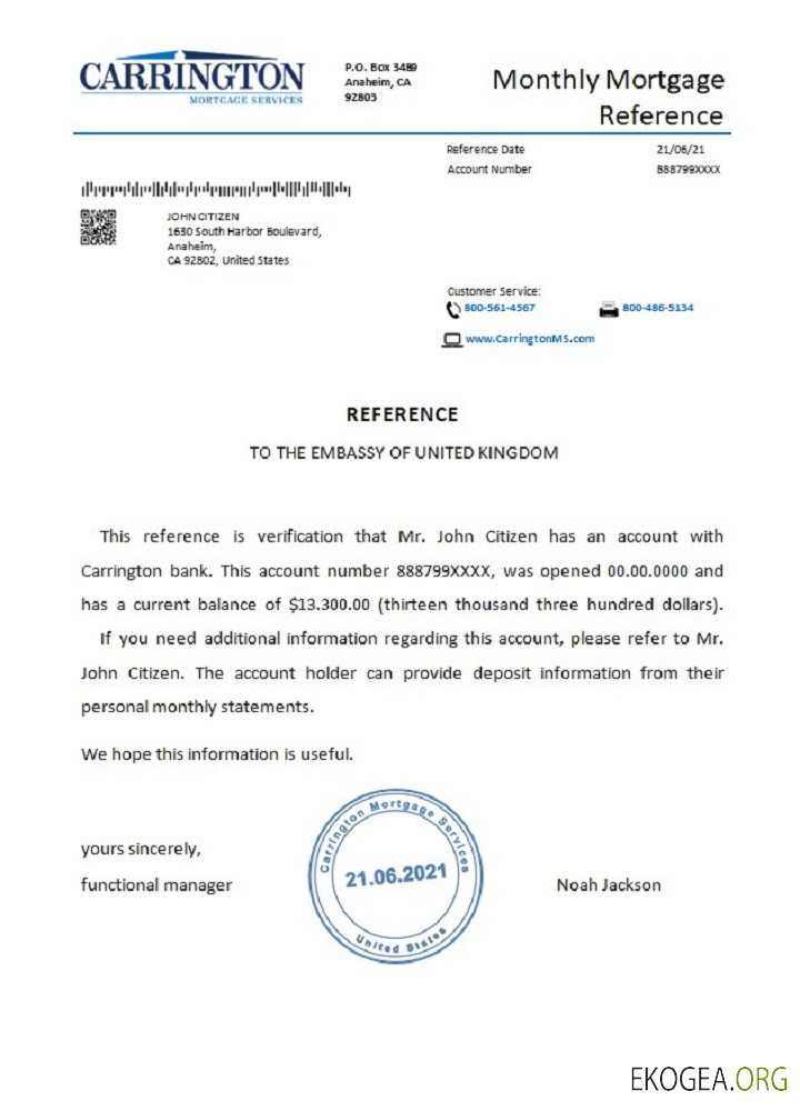 USA , Carrington , référence template